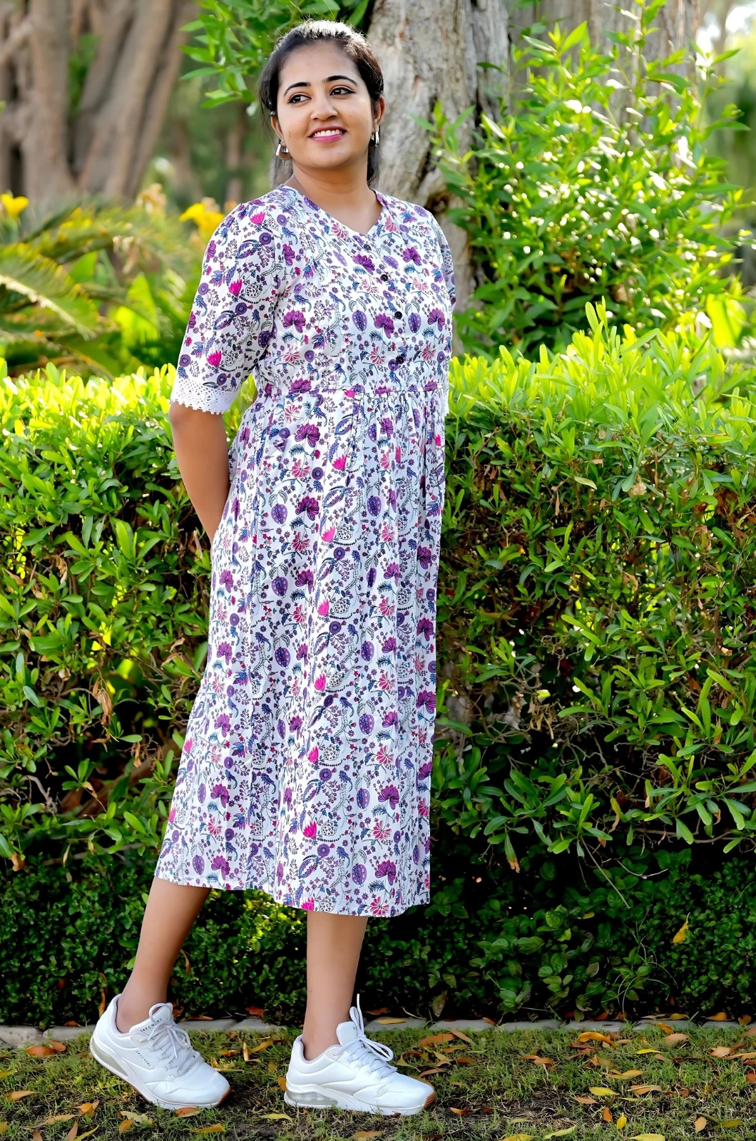 Purple Posy Rajasthani Top